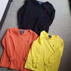 3t boy long sleeve ralph lauren shirts